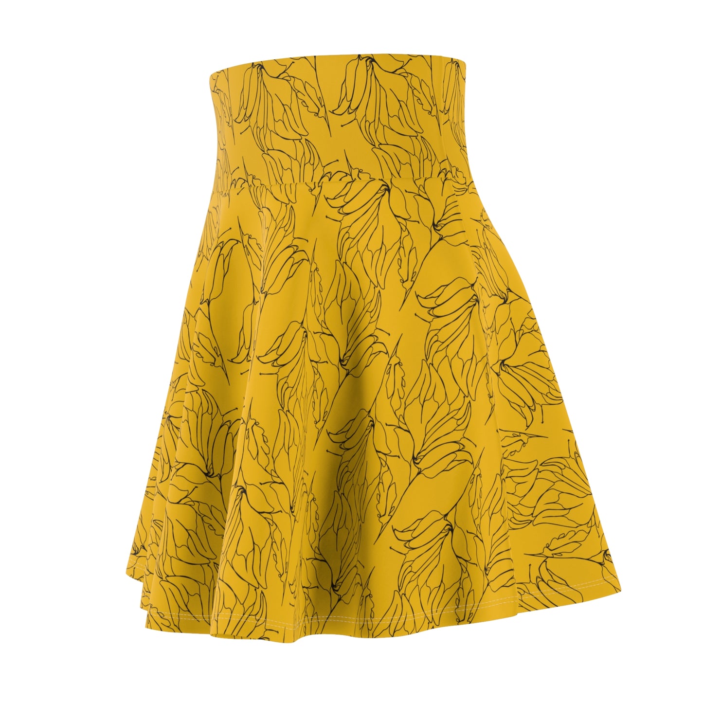 Women's Skater Skirt, MODEL B-P-9 YELLOW