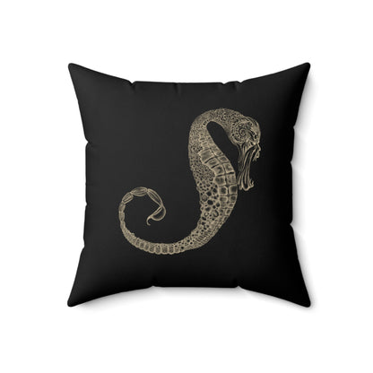 Spun Polyester Square Pillow, Model "The darkness"