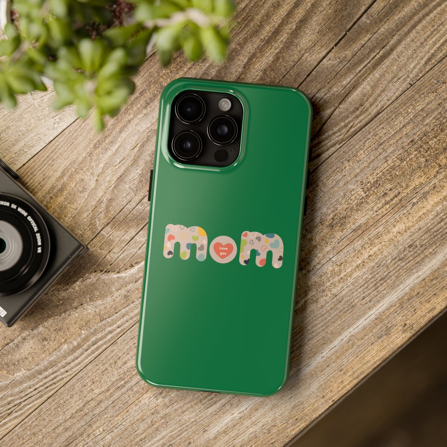 Tough Phone Cases, "Mom6" Green