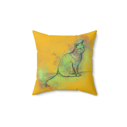 Spun Polyester Square Pillow, Model "Pishi"