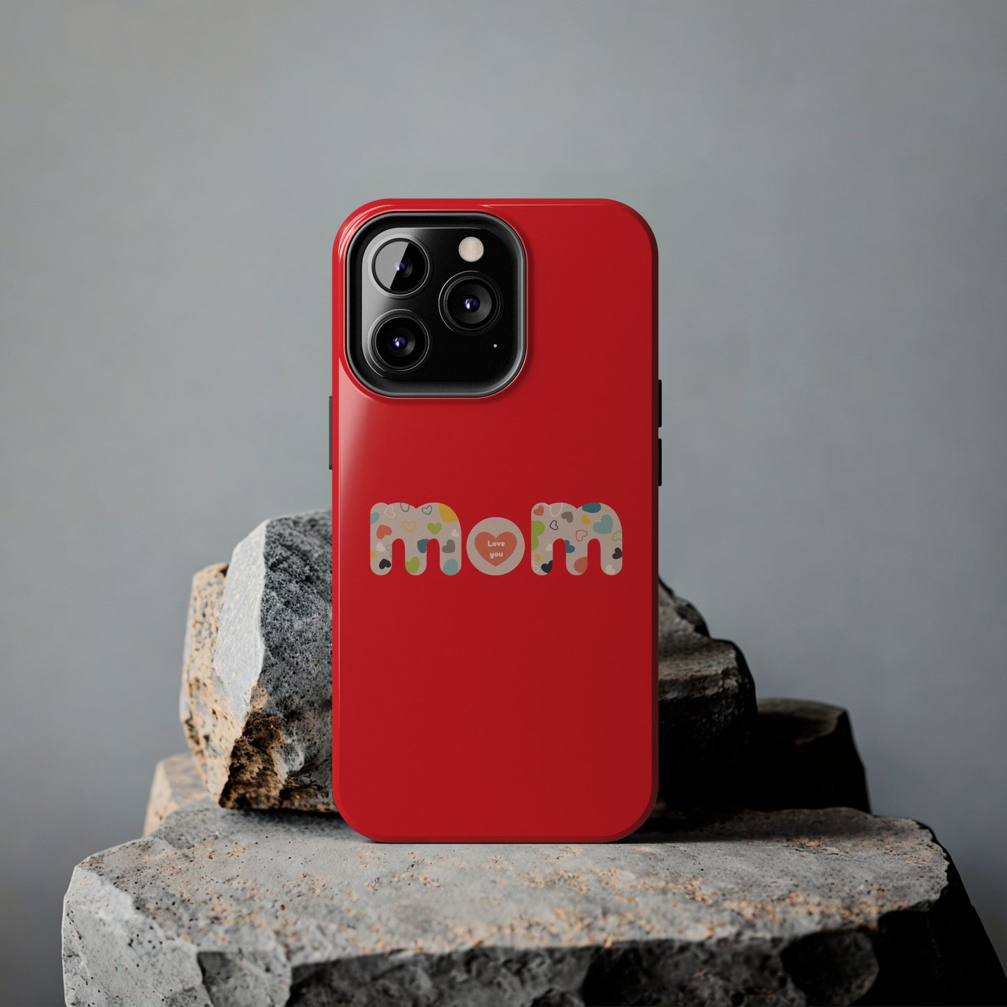 Tough Phone Cases, "Mom6" Red