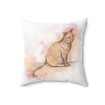 Spun Polyester Square Pillow, Model "Pishi"