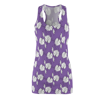 Women's Cut & Sew Racerback Dress (AOP), Model B-P-33 purple