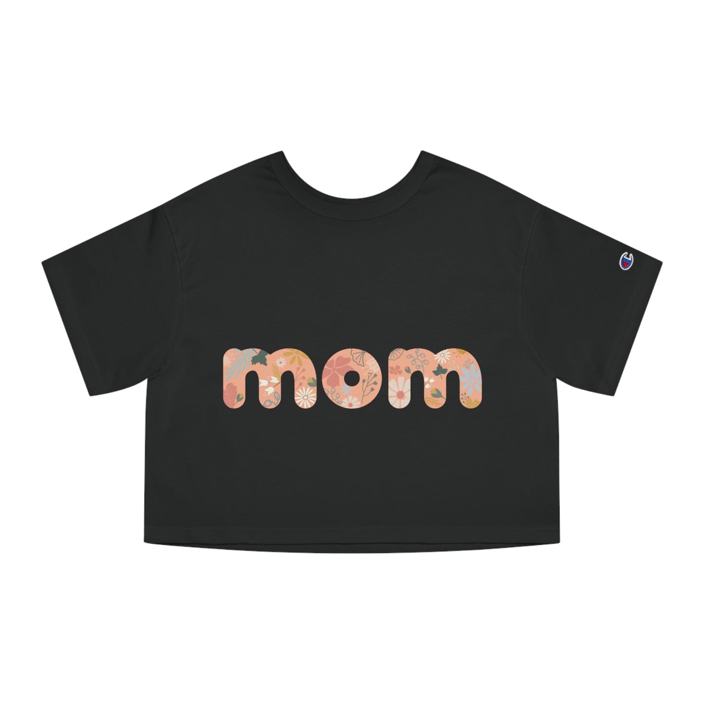 Champion Women's Heritage Cropped T-Shirt. Model "Mom2"