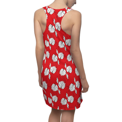 Women's Cut & Sew Racerback Dress (AOP). Model B-P-33 Red