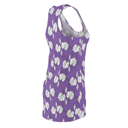 Women's Cut & Sew Racerback Dress (AOP), Model B-P-33 purple