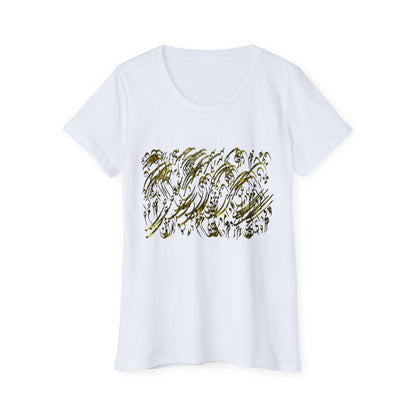 Organic Women's T-Shirt with Calligraphy Painting MODEL S-T-12