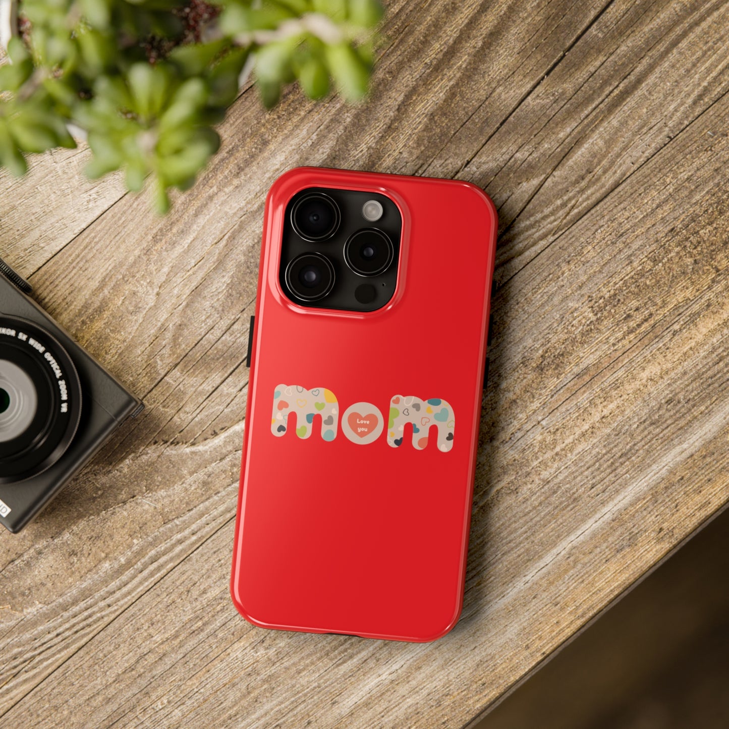 Tough Phone Cases, "Mom6" Red