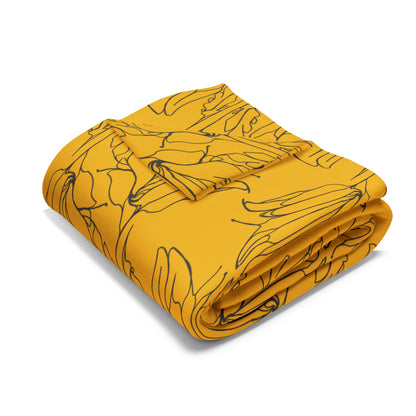 Arctic Fleece Blanket, MODEL B-P-33 YELOW