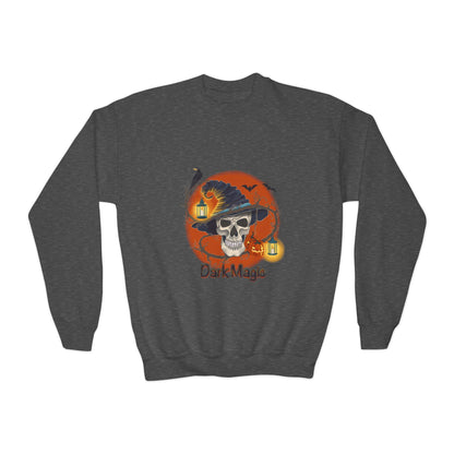 Youth Crewneck Sweatshirt - Black Magic Halloween Day