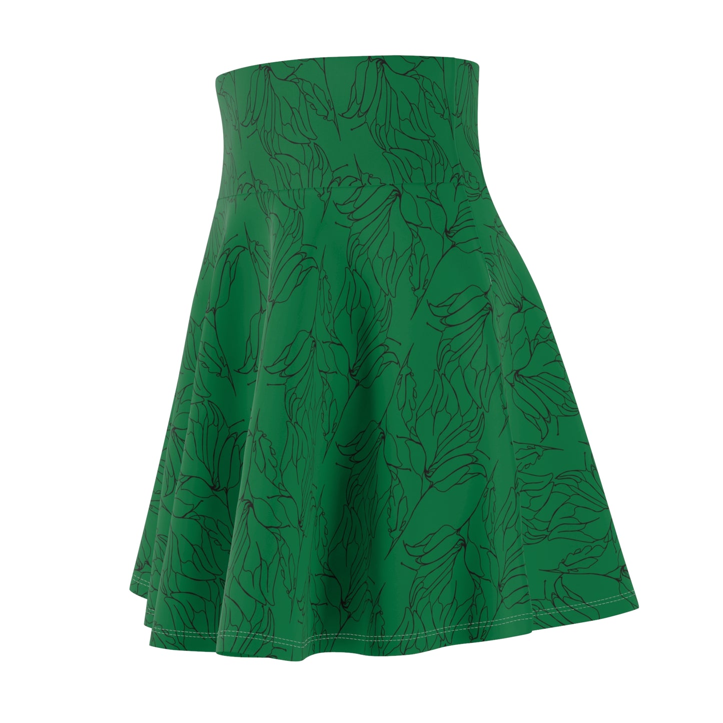 Women's Skater Skirt, MODEL B-P-9 GREEN