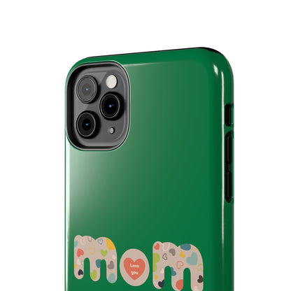 Tough Phone Cases, "Mom6" Green