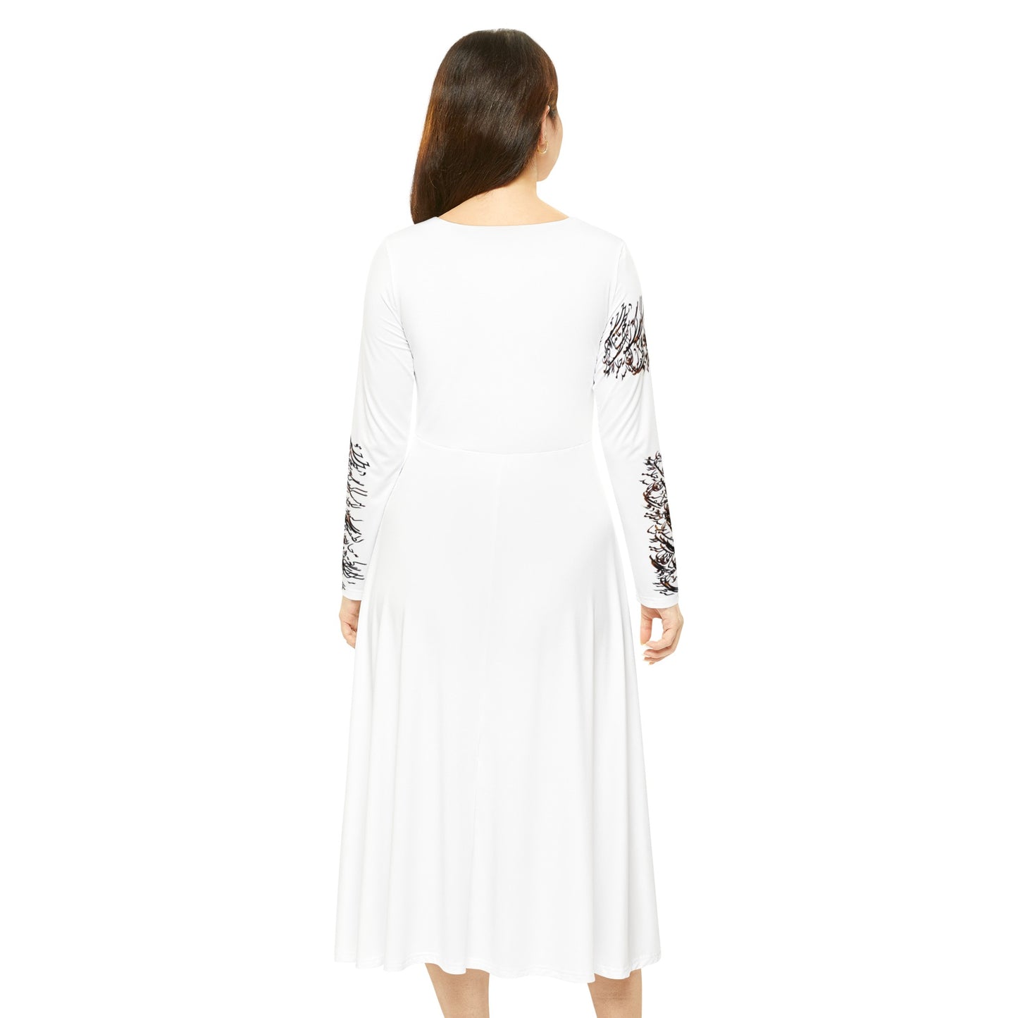 Women's Long Sleeve Dance Dress (AOP), model B-P-14