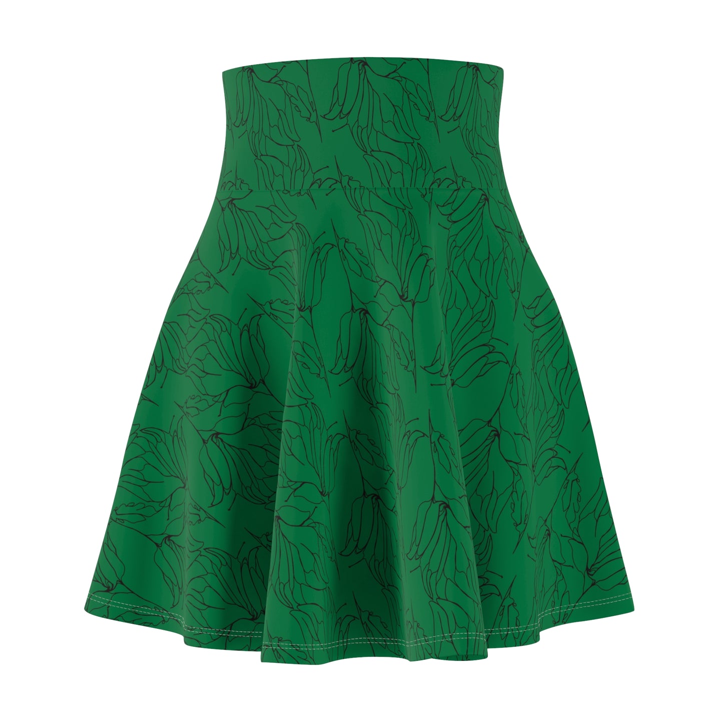 Women's Skater Skirt, MODEL B-P-9 GREEN