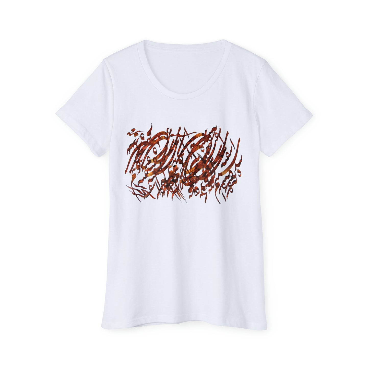 Organic Women's T-Shirt with Calligraphy Painting MODEL S-T-5