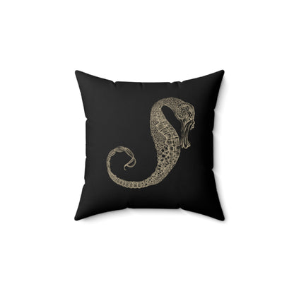 Spun Polyester Square Pillow, Model "The darkness"