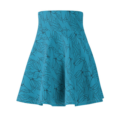 Women's Skater Skirt, MODEL B-P-9 BLUE