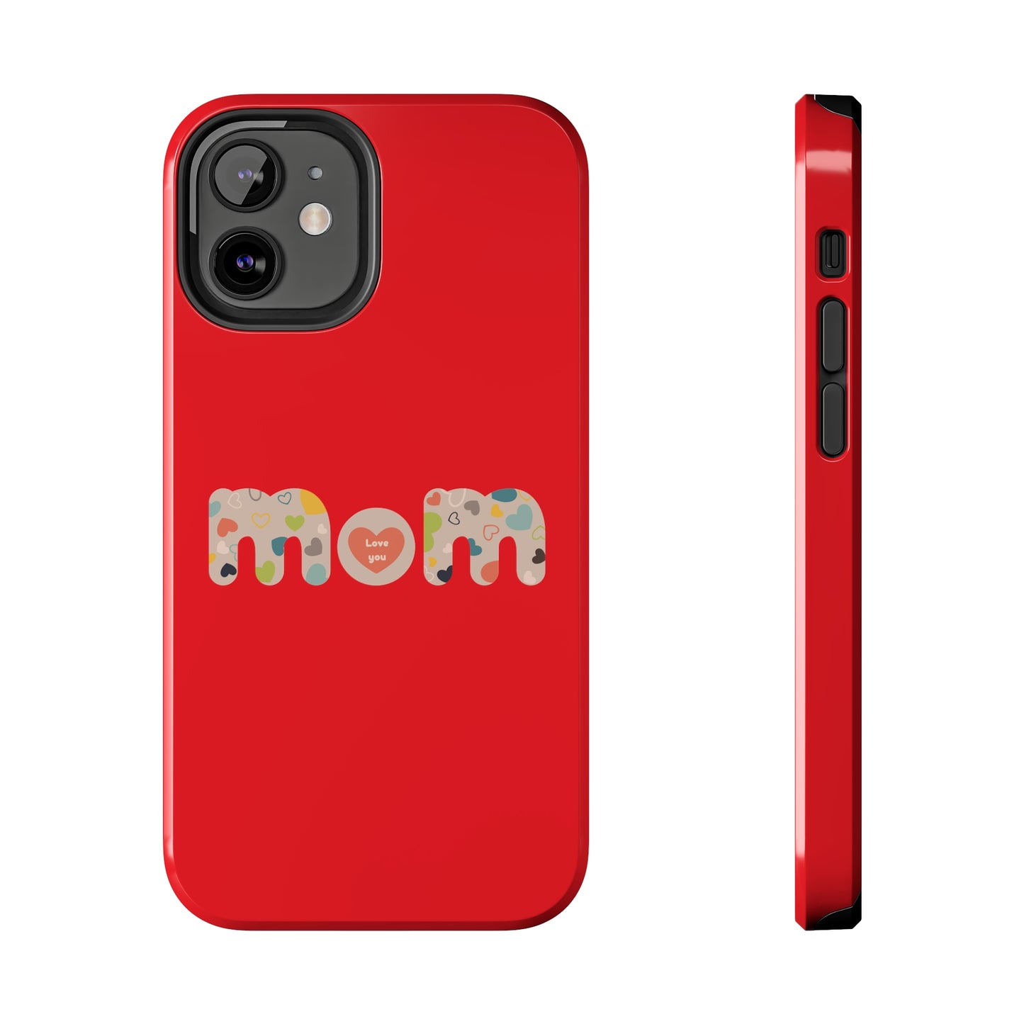 Tough Phone Cases, "Mom6" Red