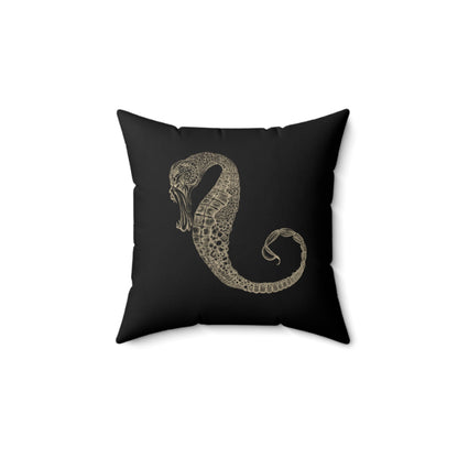 Spun Polyester Square Pillow, Model "The darkness"