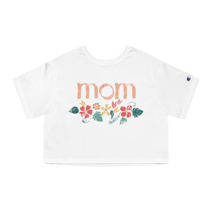 Champion Women's Heritage Cropped T-Shirt. Model "Mom3"