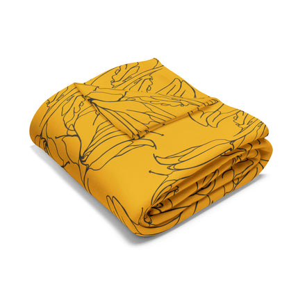 Arctic Fleece Blanket, MODEL B-P-33 YELOW