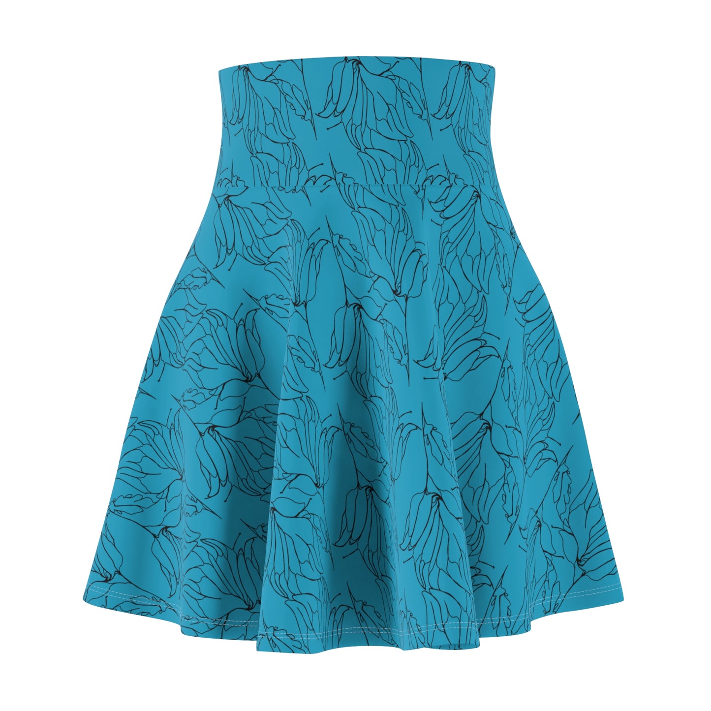 Women's Skater Skirt, MODEL B-P-9 BLUE