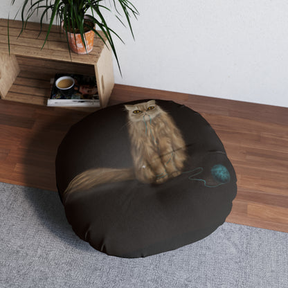 Tufted Floor Pillow, Round "SHUGA"