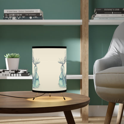 Tripod Lamp with High-Res Printed Shade, US\CA plug, Model "Zemeston"