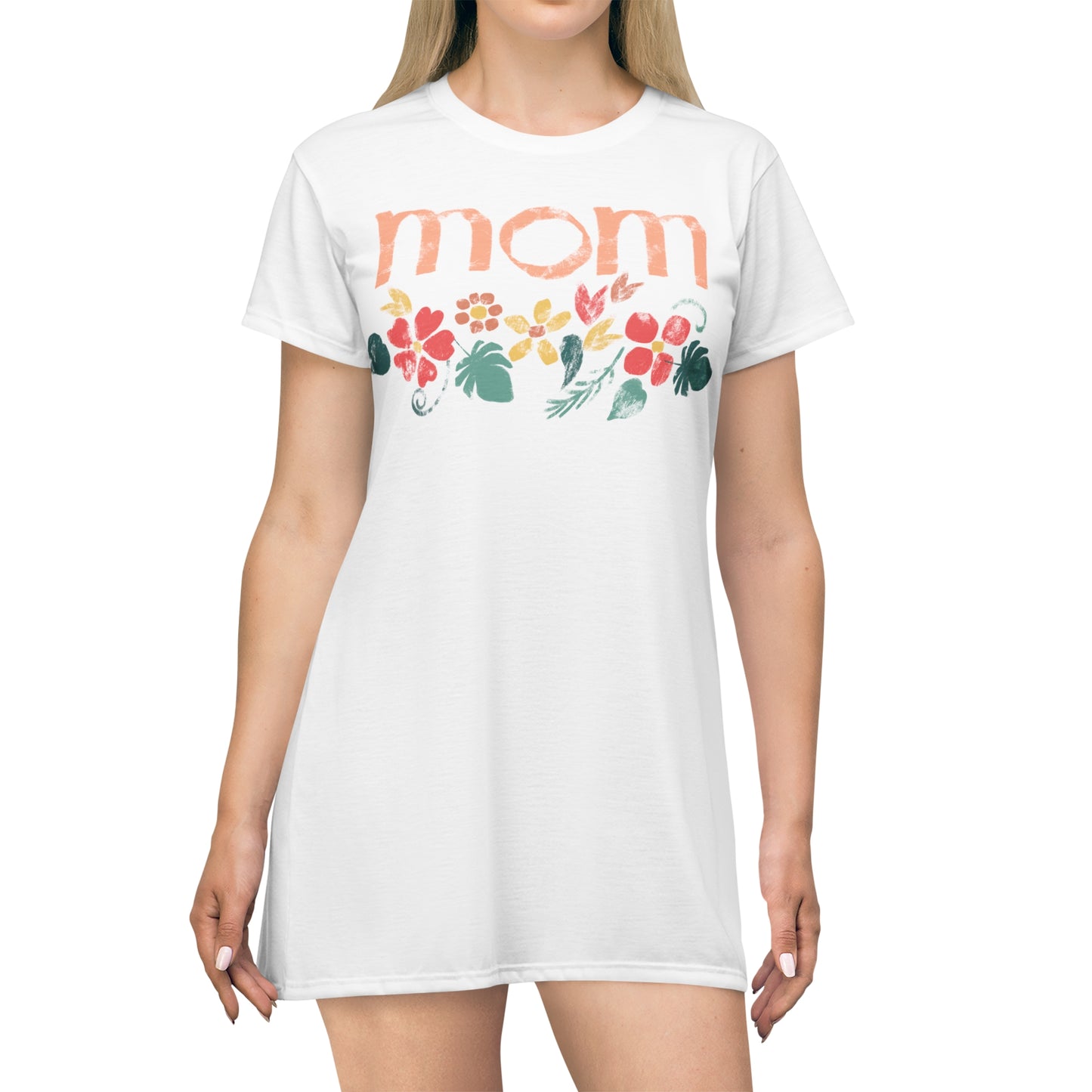 T-Shirt Dress (AOP), Model "Mom3"