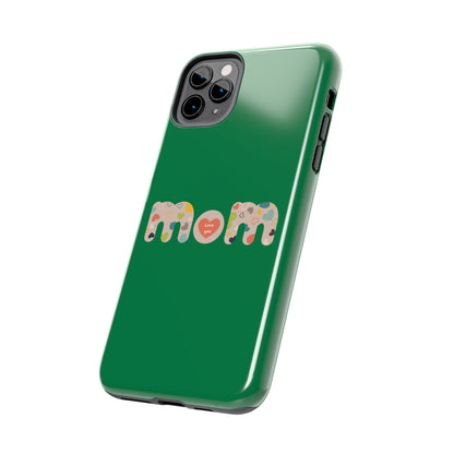 Tough Phone Cases, "Mom6" Green