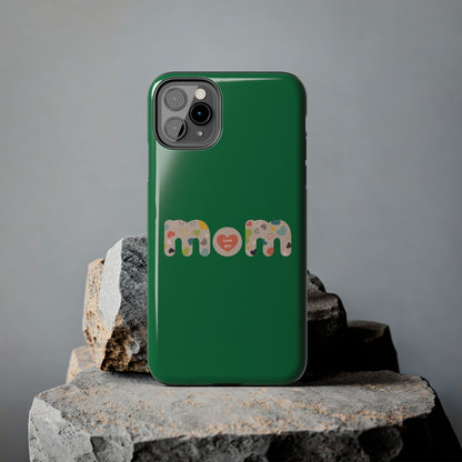 Tough Phone Cases, "Mom6" Green