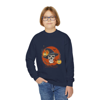 Youth Crewneck Sweatshirt - Black Magic Halloween Day