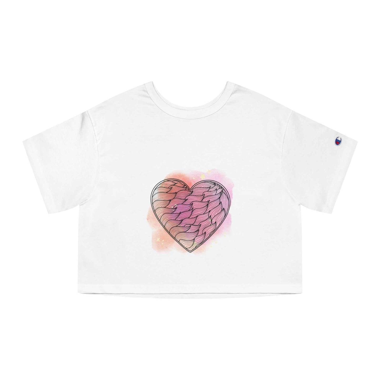 Valentine crop top with heart design, 100% cotton, perfect his and hers Valentine shirts.