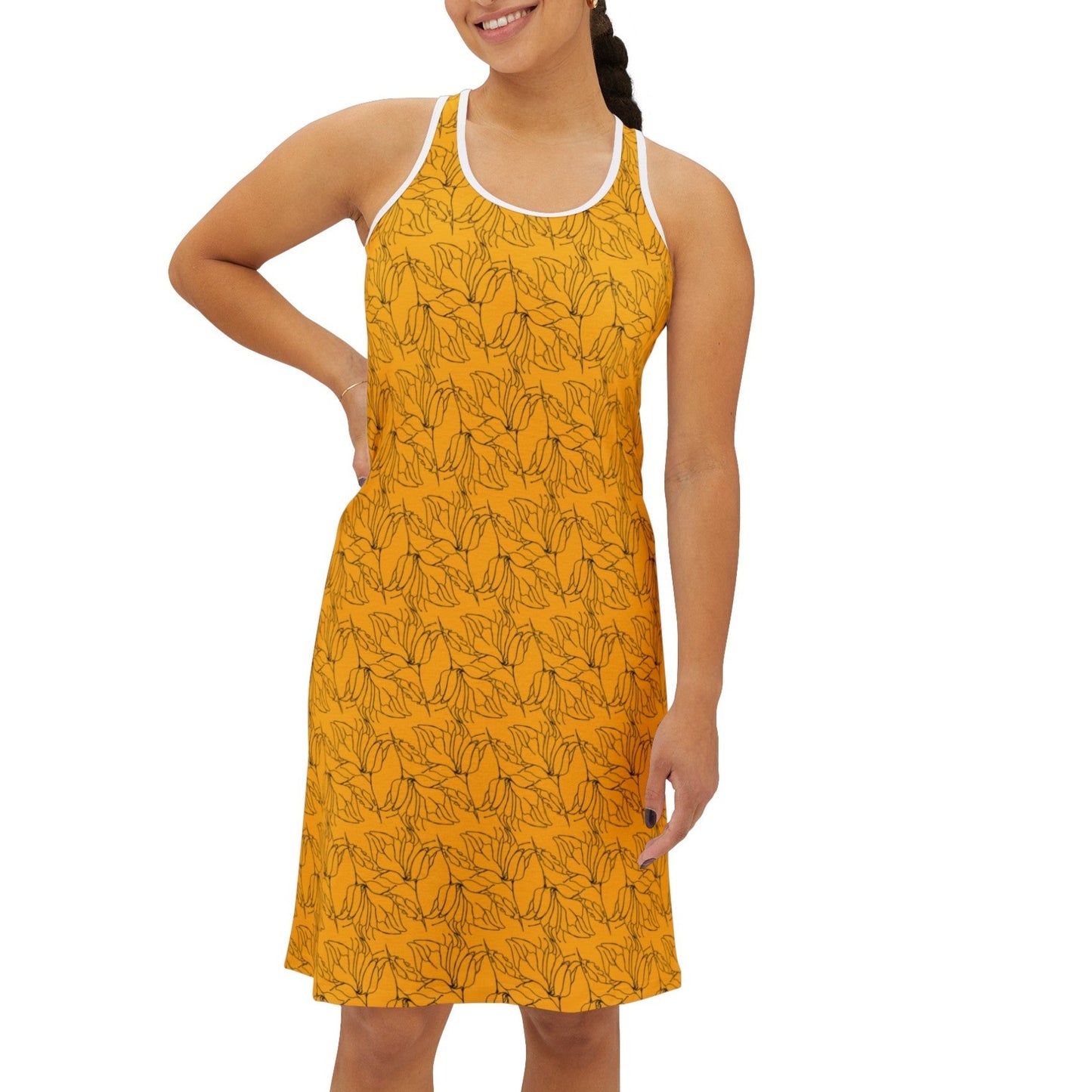 Women's Racerback Dress (AOP) , Maulana poem model D-T-2