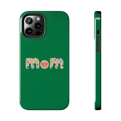 Tough Phone Cases, "Mom6" Green