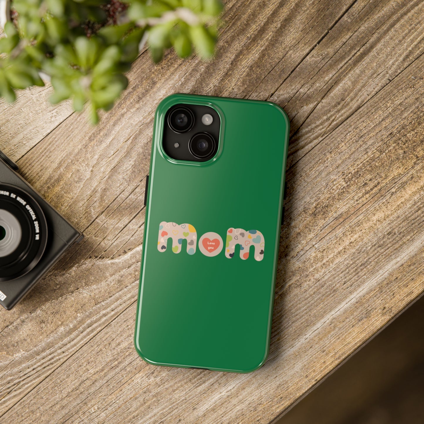 Tough Phone Cases, "Mom6" Green