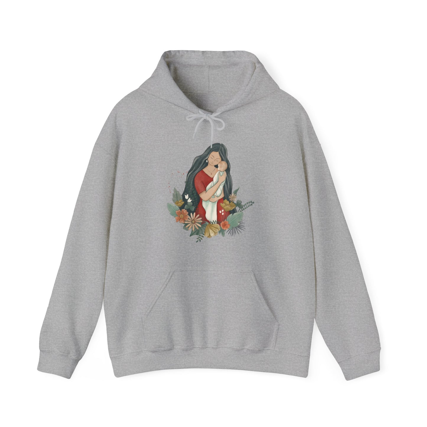 Unisex Heavy Blend™ Hooded Sweatshirt, Model "Mom"