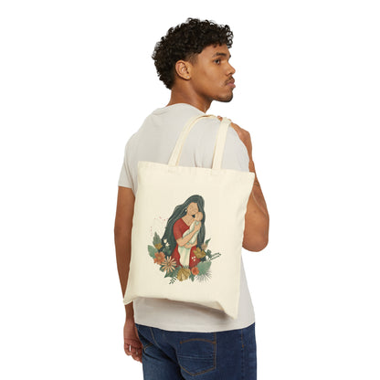 Cotton Canvas Tote Bag, Model "Mom"