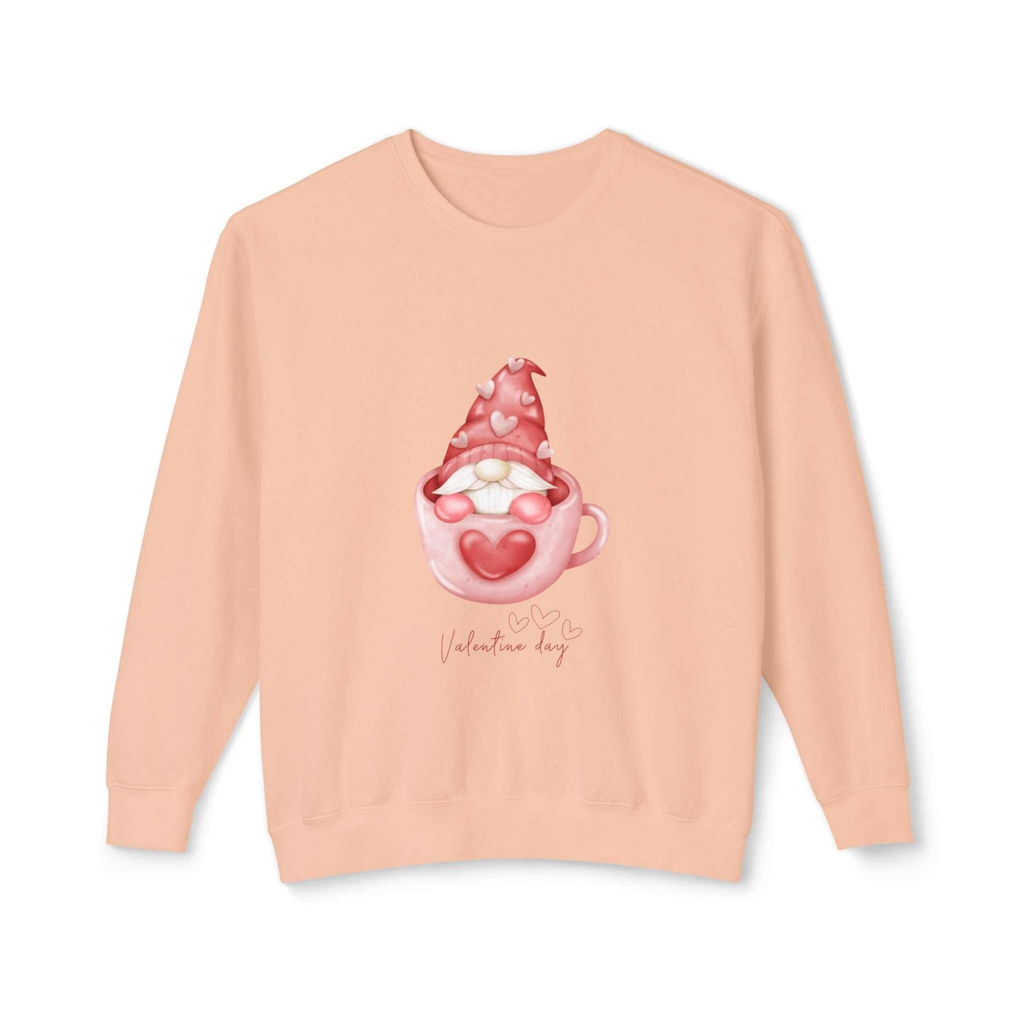 Cute Valentine's Day gnome sweatshirt for girlfriend, lovely gift.