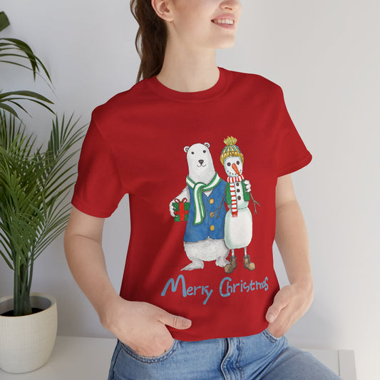 Cute Merry Christmas Shirt, Funny Tshirt Gift For Her, Xmas Tee For Men, Holiday Gifts, Christmas Gift  Bear Shirt, Perfect Gift Bear Shirt