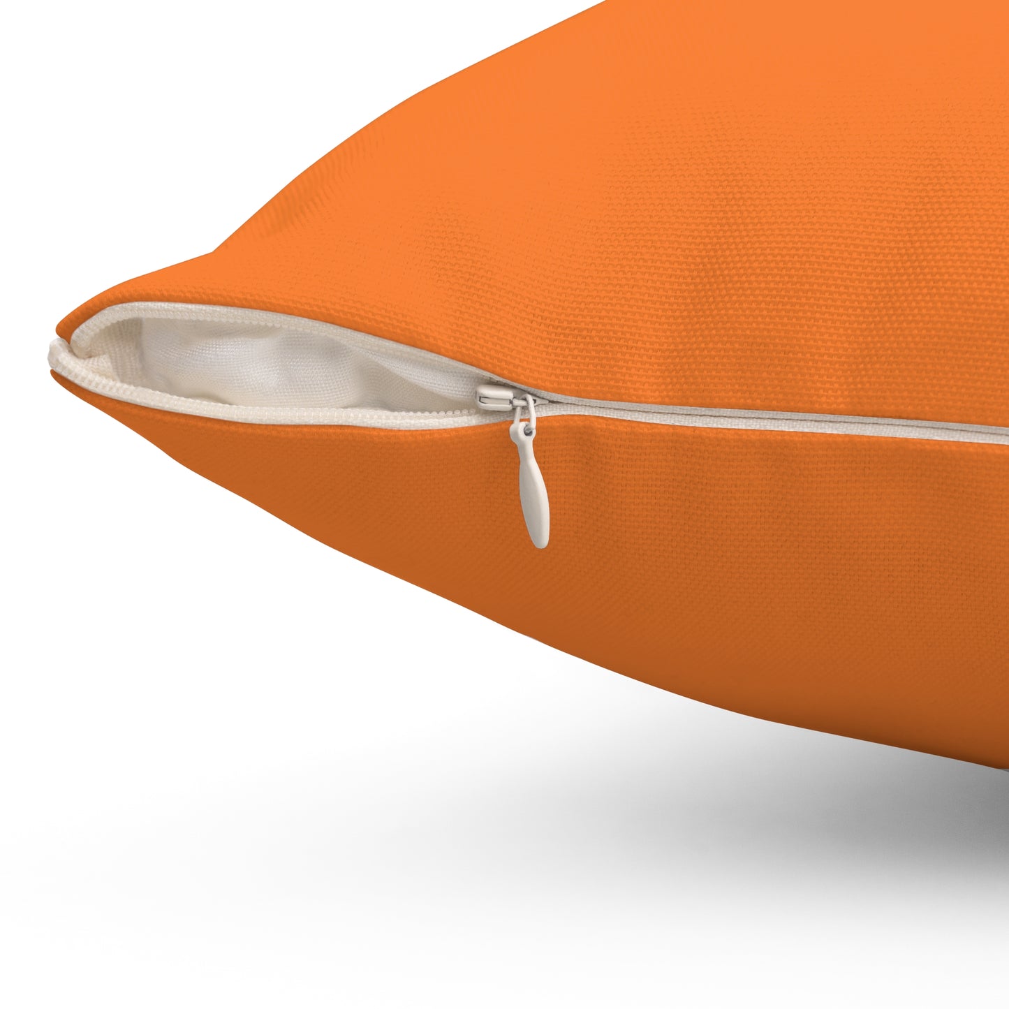 Spun Polyester Square Pillow, Model "Mom6" Orange