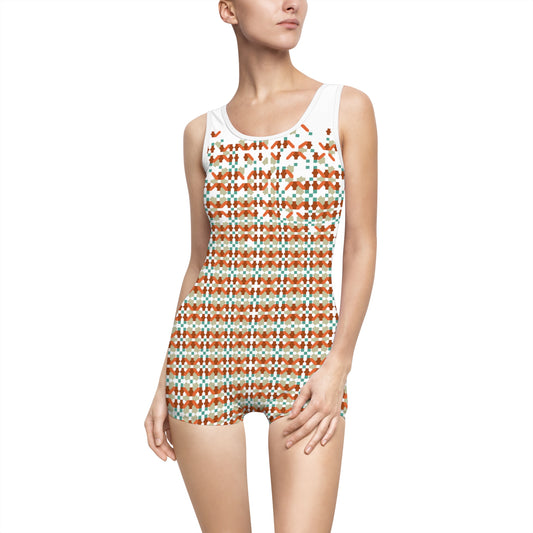 Women's Vintage Swimsuit (AOP), Model B-S-5