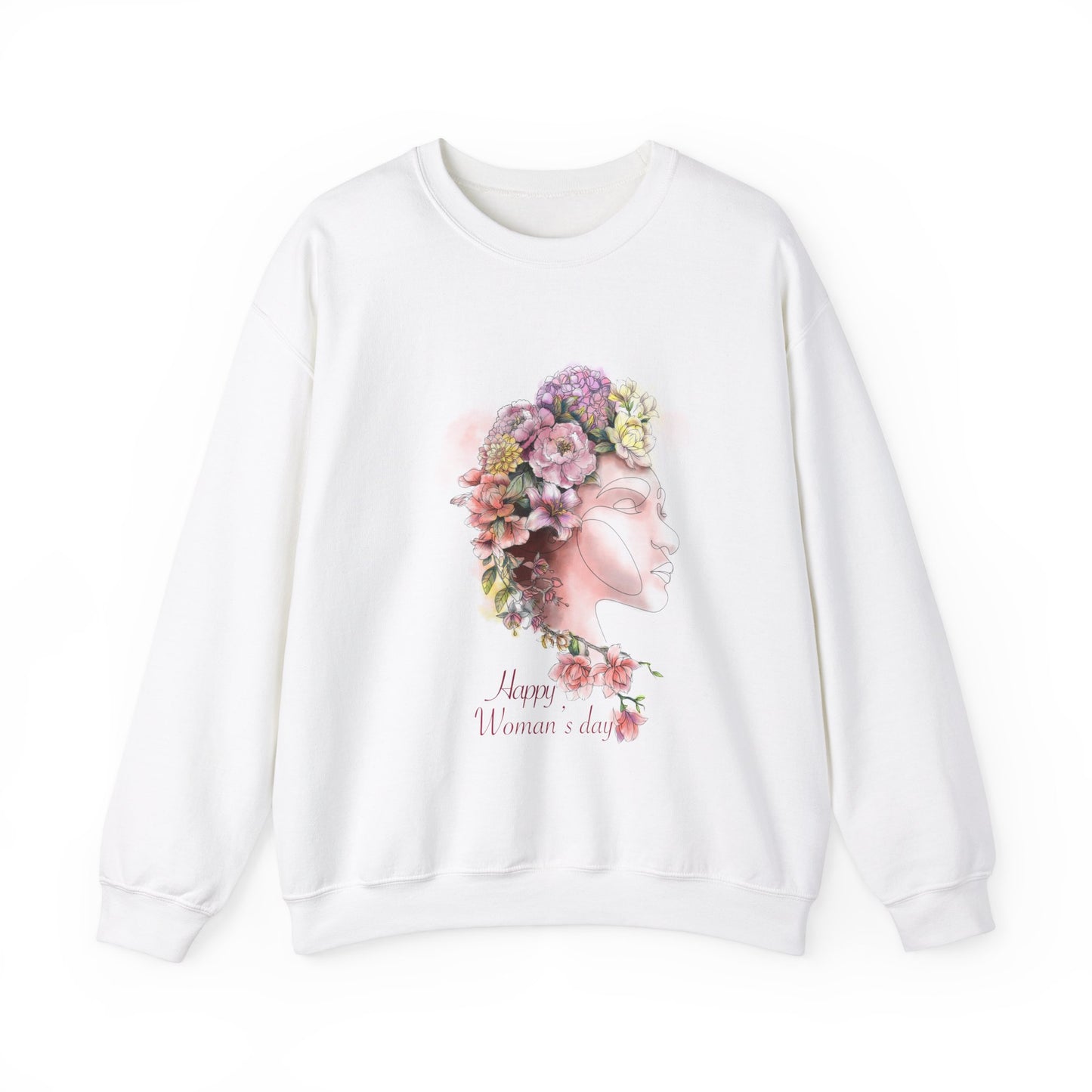 Floral Women's Day Sweatshirt, Unisex Crewneck, Spring Fashion, Gift for Her, Celebratory Apparel, Feminine Art