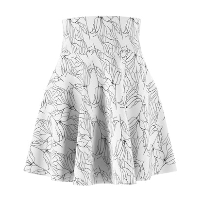 Women's Skater Skirt, MODEL B-P-9 WHITE