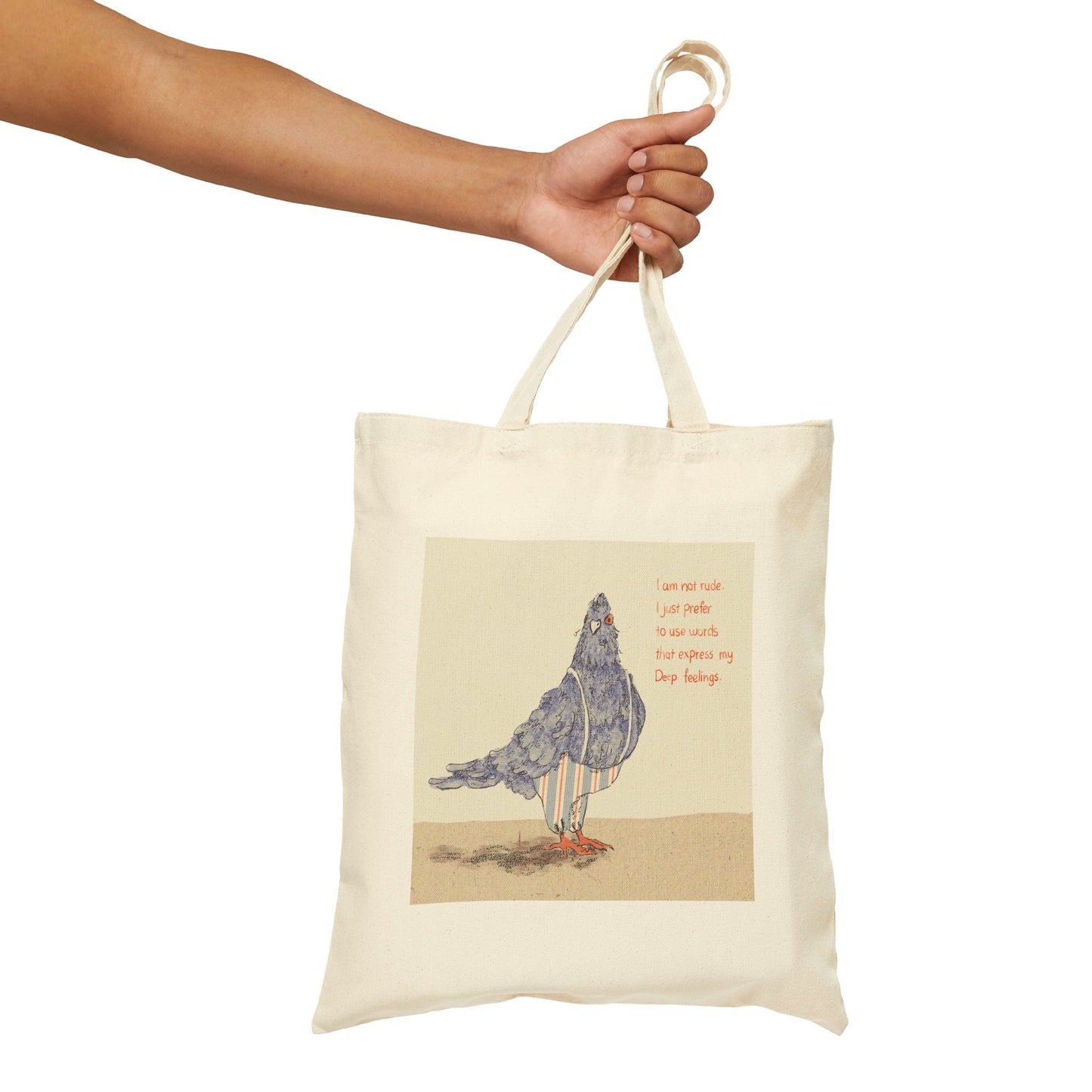 Cotton Canvas Tote Bag, Model D-4