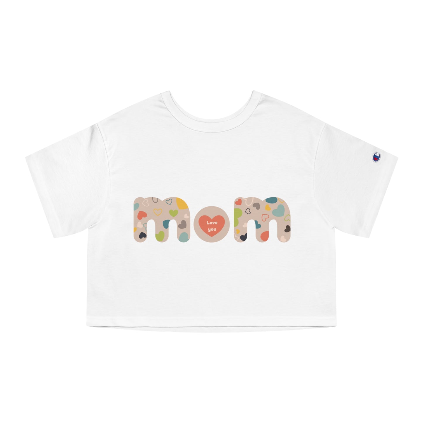 Champion Women's Heritage Cropped T-Shirt. Model "Mom6"